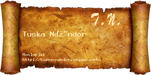 Tuska Nándor névjegykártya