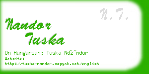 nandor tuska business card